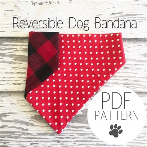 Template Printable Over The Collar Dog Bandana Pattern